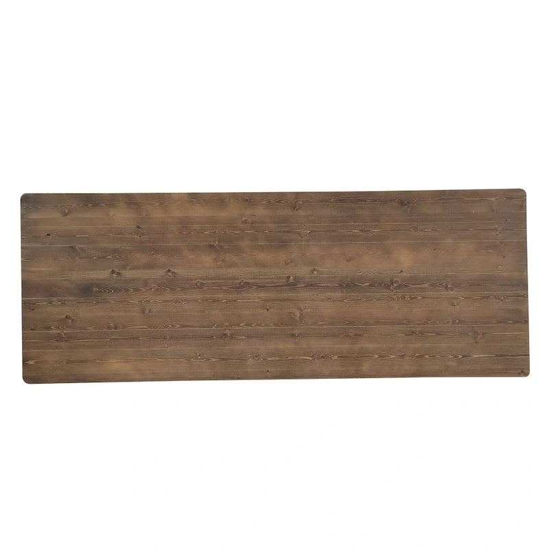 9' x 40 Rectangular Antique Rustic Solid Pine Folding Dining Table