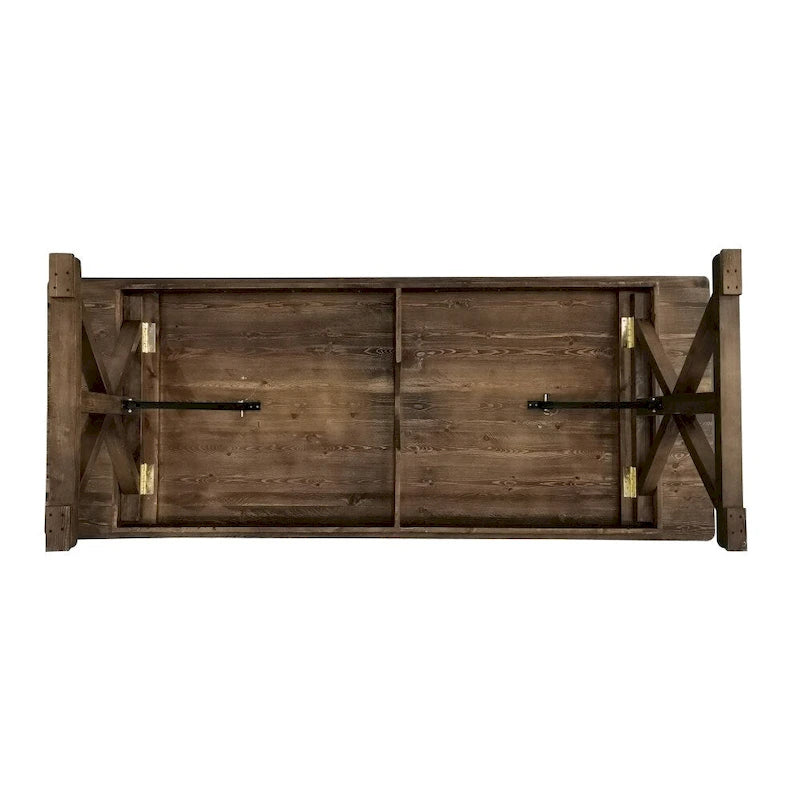 9' x 40 Rectangular Antique Rustic Solid Pine Folding Dining Table