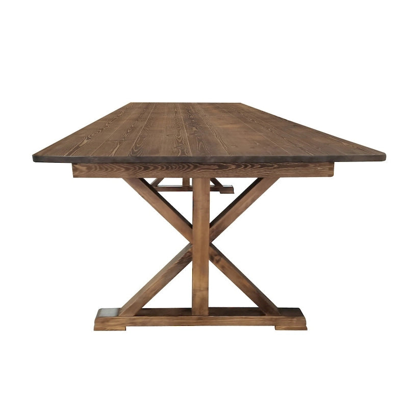 9' x 40 Rectangular Antique Rustic Solid Pine Folding Dining Table