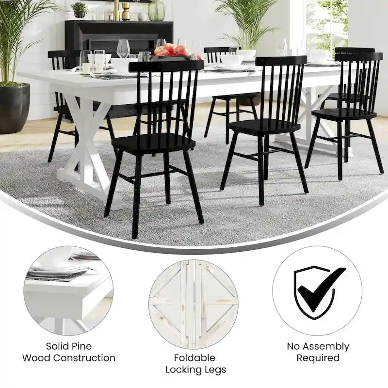 9' x 40 Rectangular Antique Rustic Solid Pine Folding Dining Table