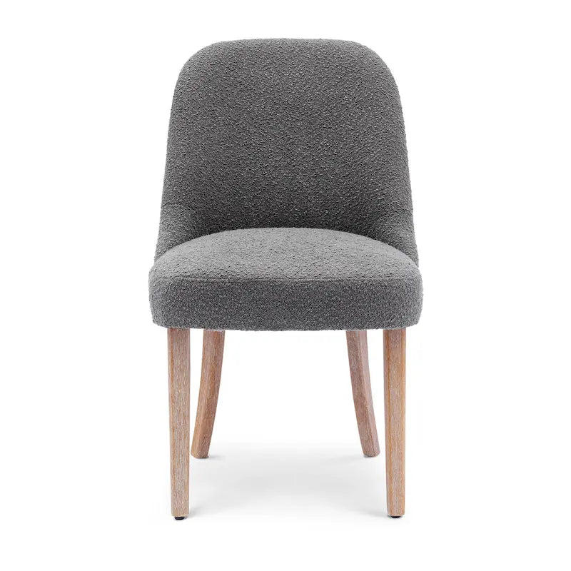 Boucle Polyester Upholstered Side Chair - Water/ Stain Resistant