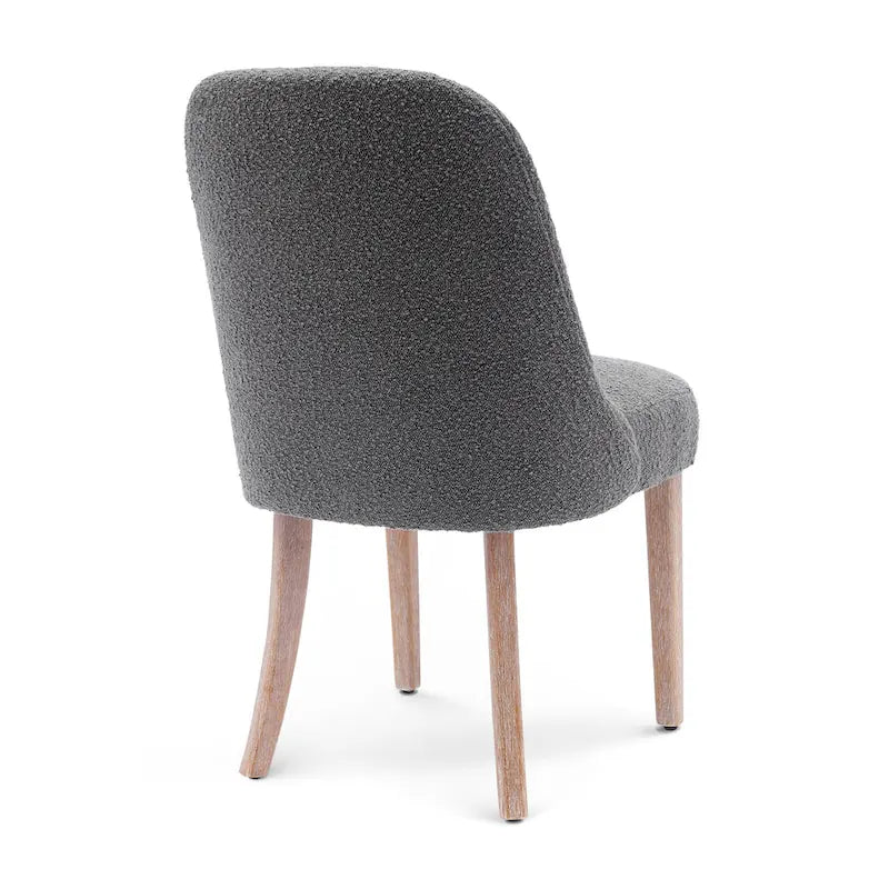 Boucle Polyester Upholstered Side Chair - Water/ Stain Resistant