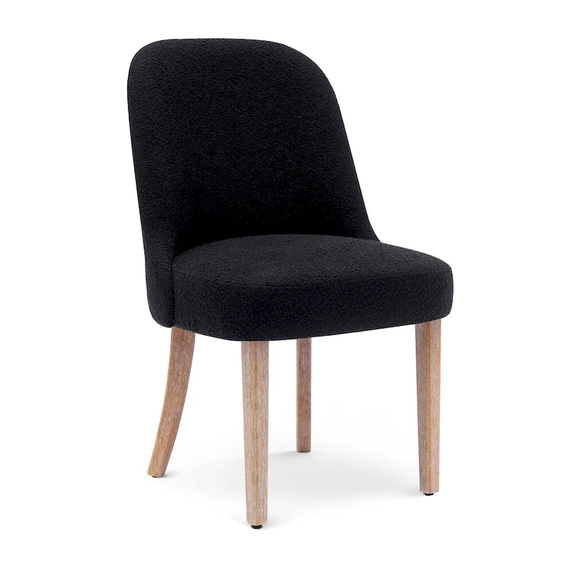 Boucle Polyester Upholstered Side Chair - Water/ Stain Resistant