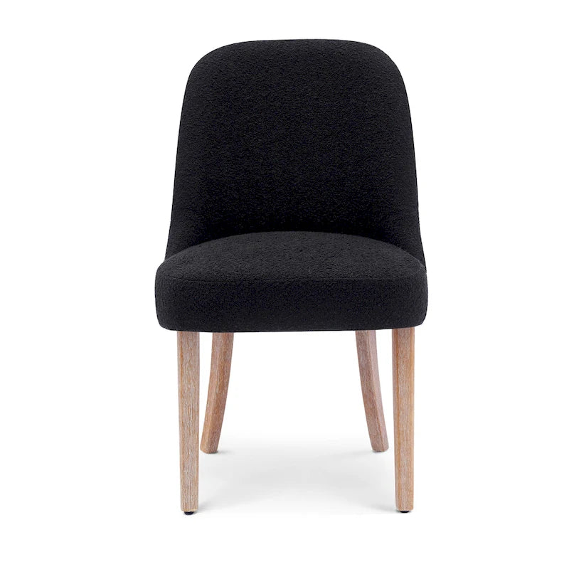 Boucle Polyester Upholstered Side Chair - Water/ Stain Resistant