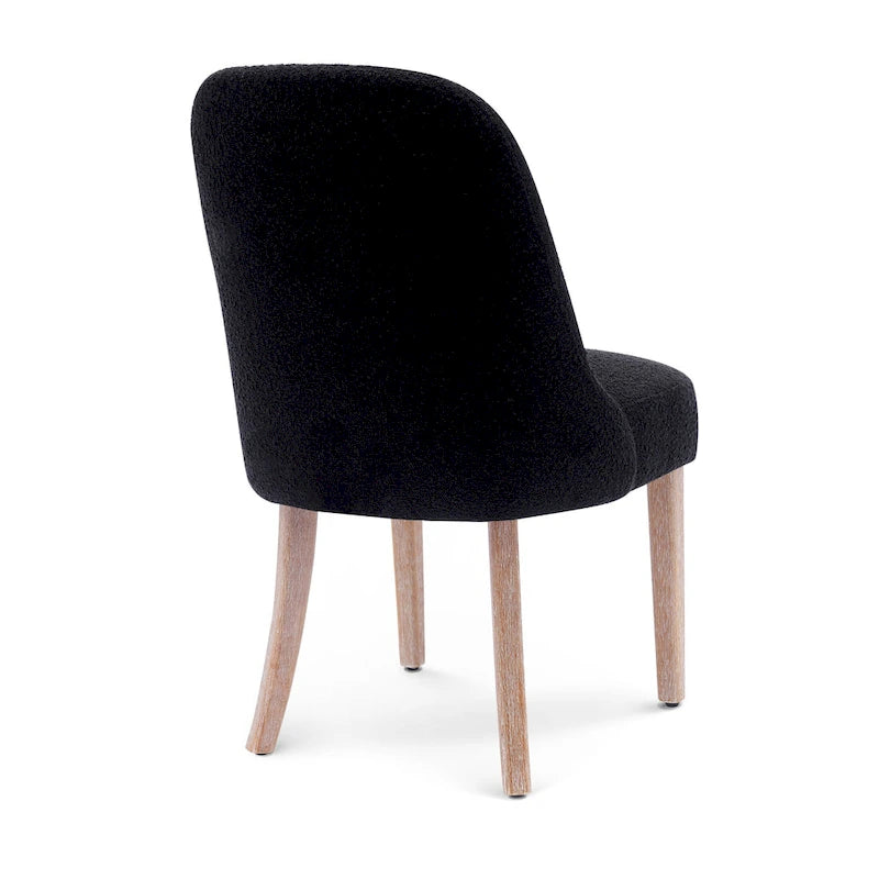 Boucle Polyester Upholstered Side Chair - Water/ Stain Resistant