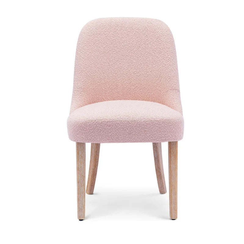 Boucle Polyester Upholstered Side Chair - Water/ Stain Resistant