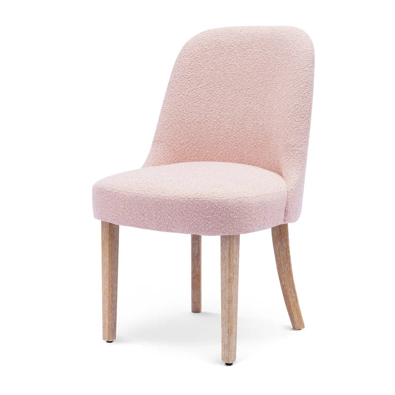 Boucle Polyester Upholstered Side Chair - Water/ Stain Resistant