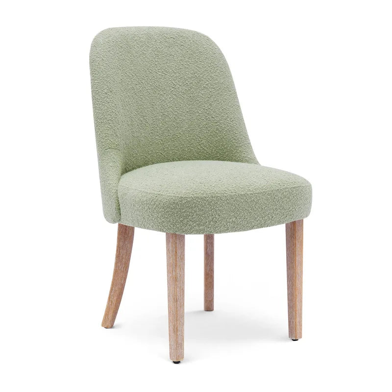Boucle Polyester Upholstered Side Chair - Water/ Stain Resistant