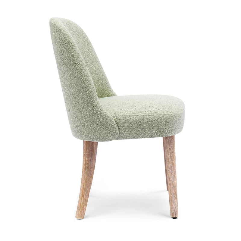 Boucle Polyester Upholstered Side Chair - Water/ Stain Resistant