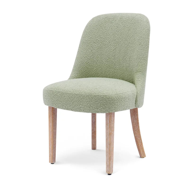 Boucle Polyester Upholstered Side Chair - Water/ Stain Resistant