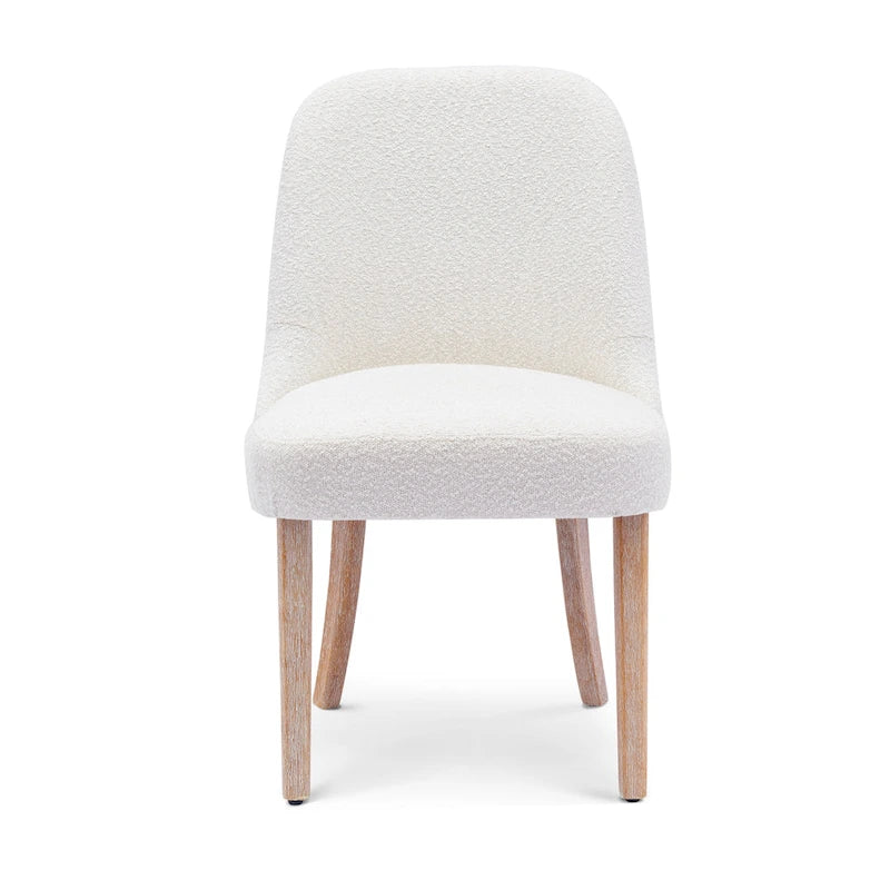 Boucle Polyester Upholstered Side Chair - Water/ Stain Resistant