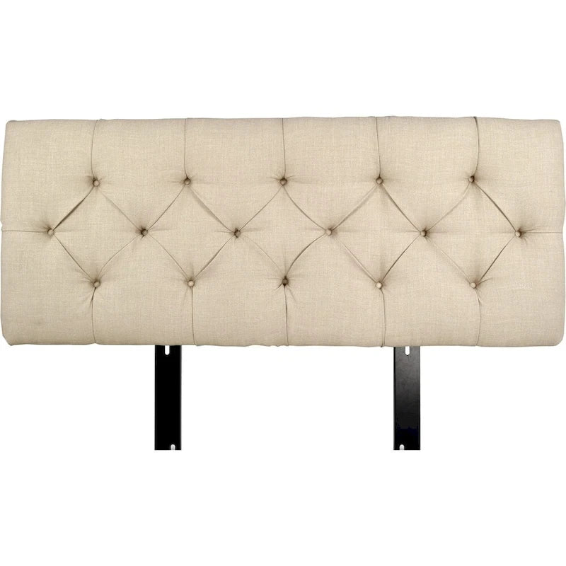 MJL Furniture Sachi Khaki Diamond Tufted Upholstered Headboard