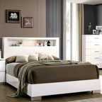 Furniture of America Champs Contemporary Solid Wood 2-Piece Storage Panel Bed and Tall Dresser Set