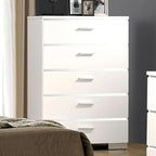 Furniture of America Champs Contemporary Solid Wood 2-Piece Storage Panel Bed and Tall Dresser Set