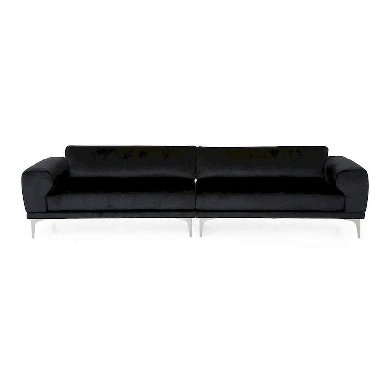 Croydon Modern Glam 4-seater Velvet Sofa by Christopher Knight Home