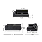 Croydon Modern Glam 4-seater Velvet Sofa by Christopher Knight Home