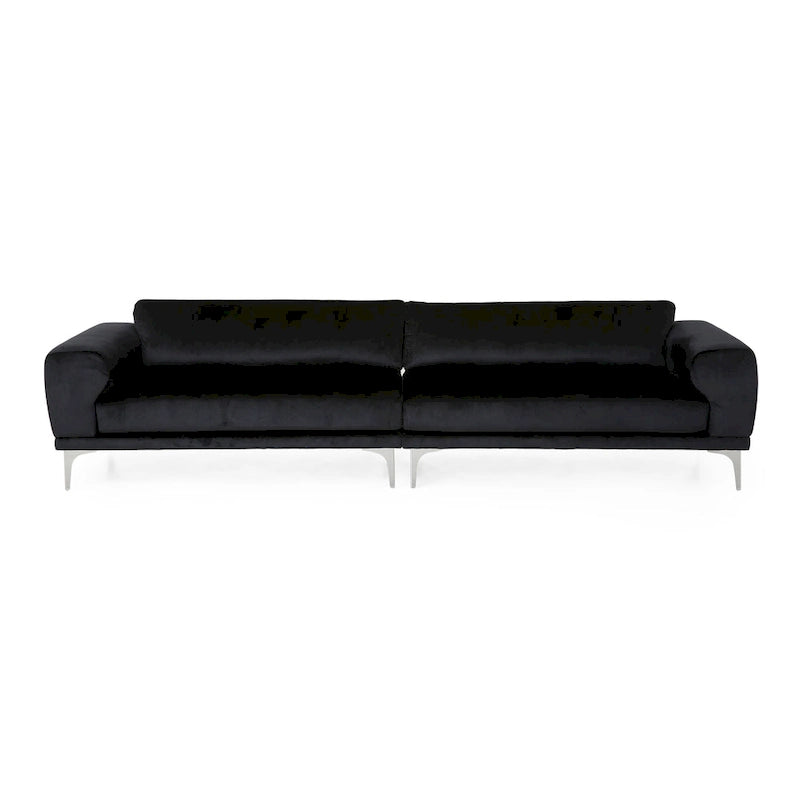 Croydon Modern Glam 4-seater Velvet Sofa by Christopher Knight Home