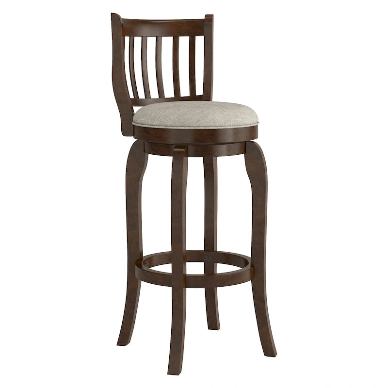 Ali Modern Linen 29-inch High Back Bar Stool Swivel by iNSPIRE Q Classic