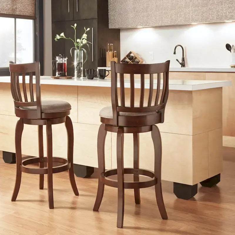 Ali Modern Linen 29-inch High Back Bar Stool Swivel by iNSPIRE Q Classic