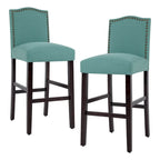 28 Inches Barstools Upholstered Bar Stools Pub Chairs Set of 2
