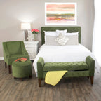 Porch & Den Lyric Velvet Swoop Arm Accent Chair