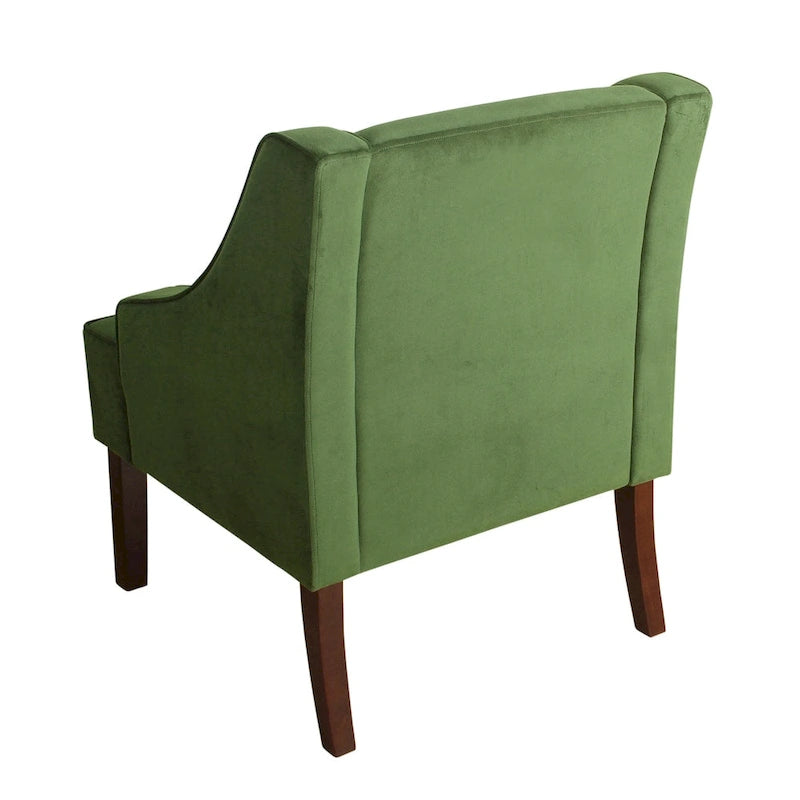 Porch & Den Lyric Velvet Swoop Arm Accent Chair