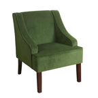 Porch & Den Lyric Velvet Swoop Arm Accent Chair