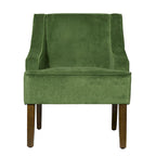 Porch & Den Lyric Velvet Swoop Arm Accent Chair