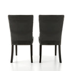 Lerc Contemporary Espresso Faux Leather Tufted Side Chair by Furniture of America (Set of 2)