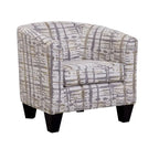 Grafton Home Enzo Upholstered Accent Barrel Chair Gold anf Grey Splatter