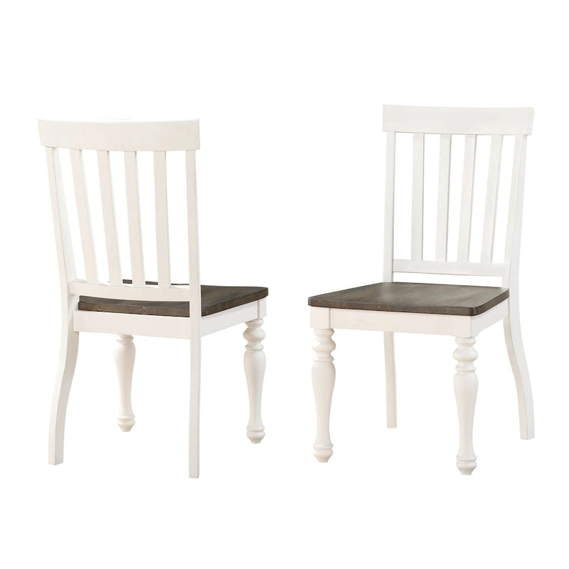 Steve Silver Jillian Farmhouse Two-Tone Side Chair, Set of 2