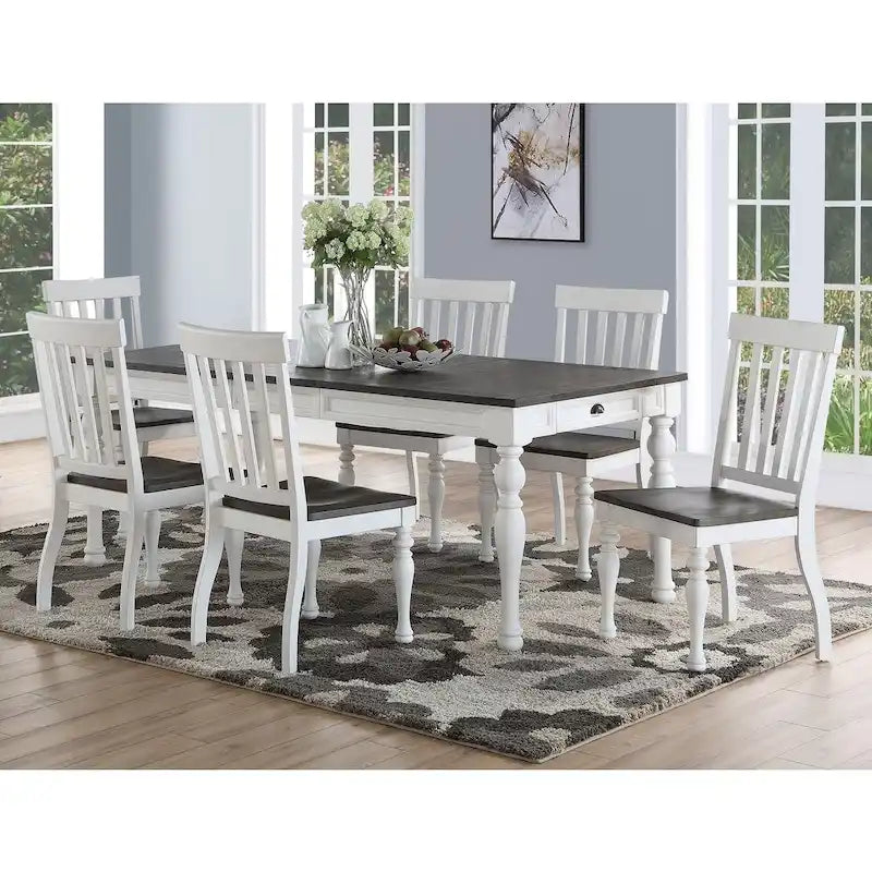 Steve Silver Jillian Farmhouse Two-Tone Side Chair, Set of 2