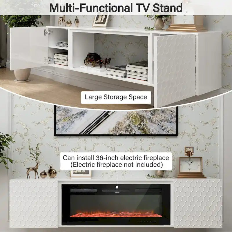67 Wall Mount Floating TV Stand up to 80 in