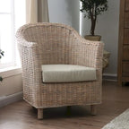 Furniture of America Lali Rustic Kubu Rattan Wicker Armchair