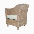 Furniture of America Lali Rustic Kubu Rattan Wicker Armchair