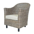 Furniture of America Lali Rustic Kubu Rattan Wicker Armchair