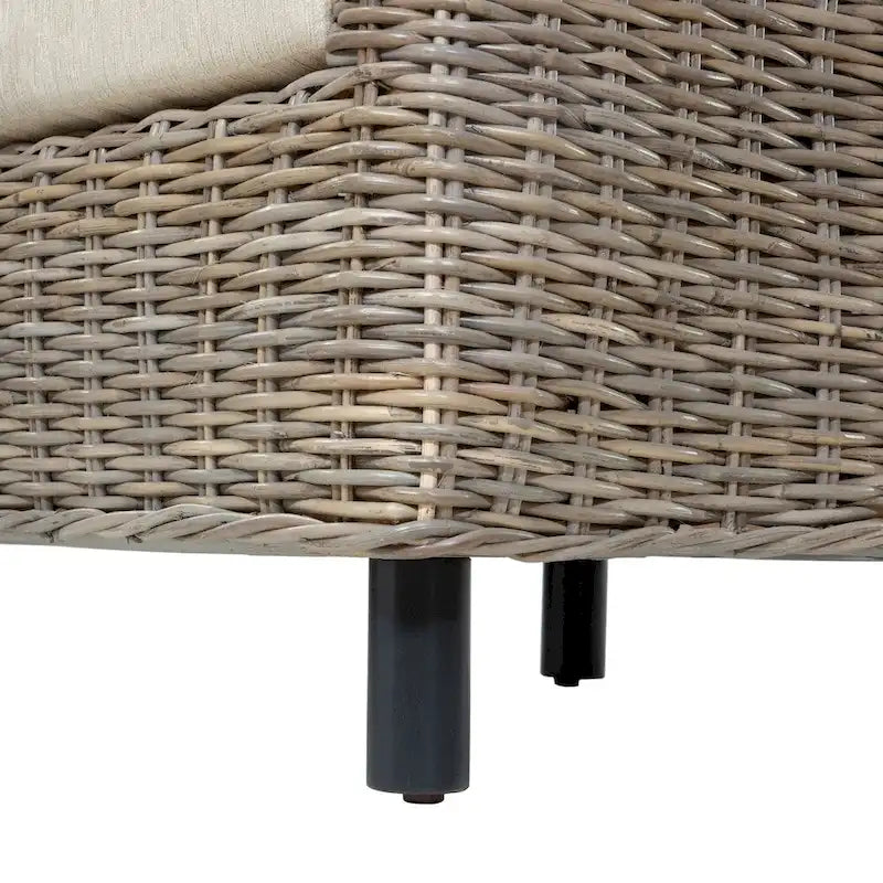 Furniture of America Lali Rustic Kubu Rattan Wicker Armchair