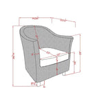 Furniture of America Lali Rustic Kubu Rattan Wicker Armchair