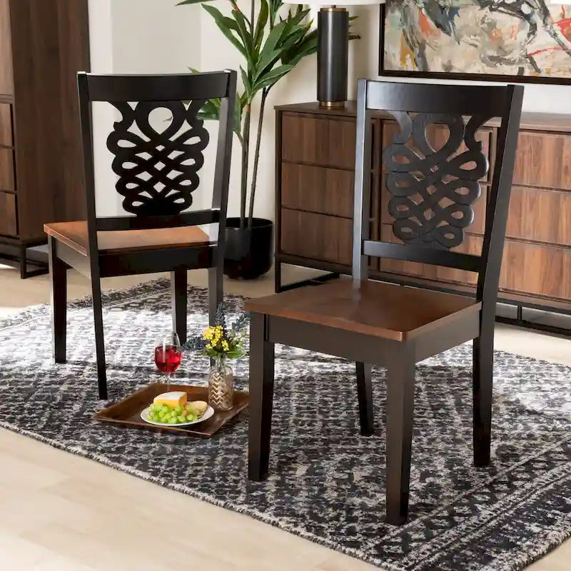 Gervais Modern and Contemporary Transitional 2-Piece Dining Chair Set