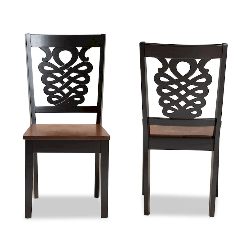 Gervais Modern and Contemporary Transitional 2-Piece Dining Chair Set