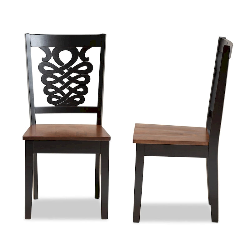 Gervais Modern and Contemporary Transitional 2-Piece Dining Chair Set