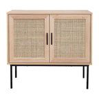 2-Door Rattan Sideboard Storage Cabinet