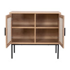 2-Door Rattan Sideboard Storage Cabinet