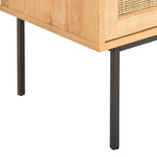 2-Door Rattan Sideboard Storage Cabinet