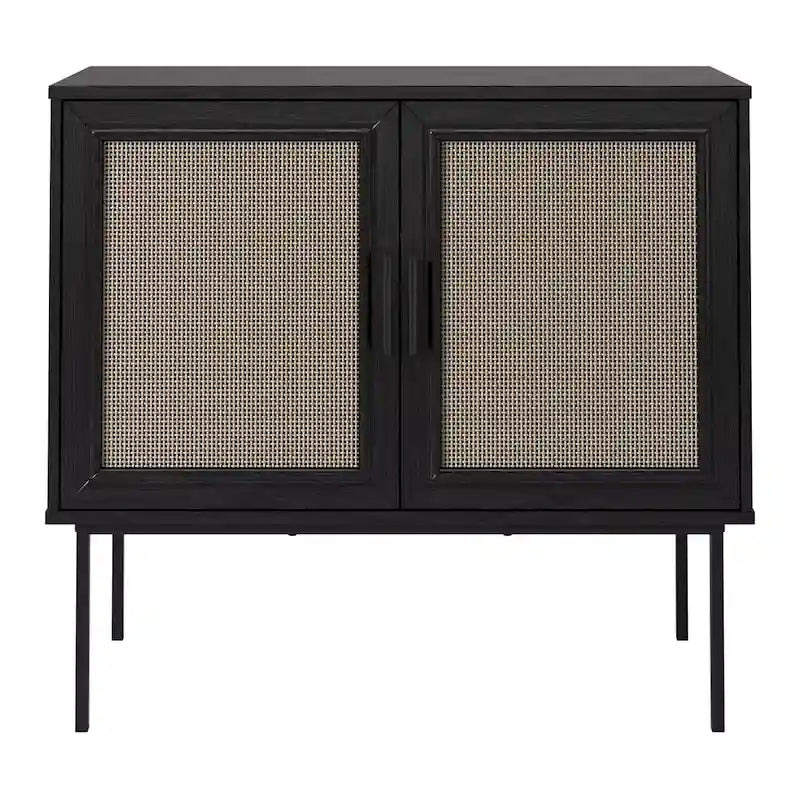 2-Door Rattan Sideboard Storage Cabinet