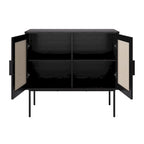 2-Door Rattan Sideboard Storage Cabinet