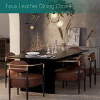 Boucle Dining Chair Living Room Chair with Thickened Plush Seat Cushion and Sleek Metal Frame