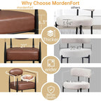 Boucle Dining Chair Living Room Chair with Thickened Plush Seat Cushion and Sleek Metal Frame