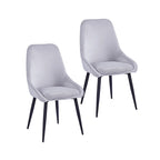 Porthos Home Fern Dining Chairs Set of 2, Velvet Upholstery, Steel Legs
