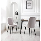 Porthos Home Fern Dining Chairs Set of 2, Velvet Upholstery, Steel Legs